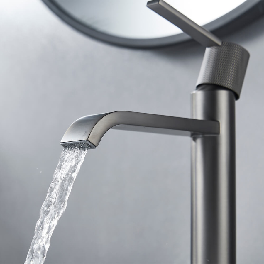 Смеситель для раковины Maxonor Beauty PL1084-9 серый матовый